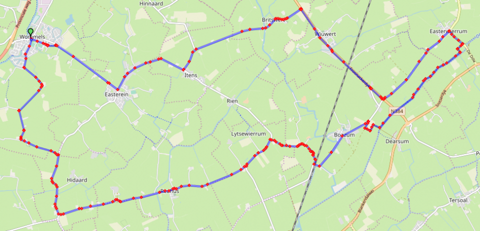 fietstocht 30 km via easterwierum 2020